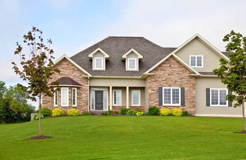 home with nice healthy front yard