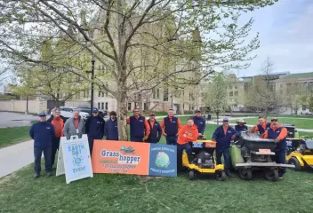 grasshopper team on lawn
