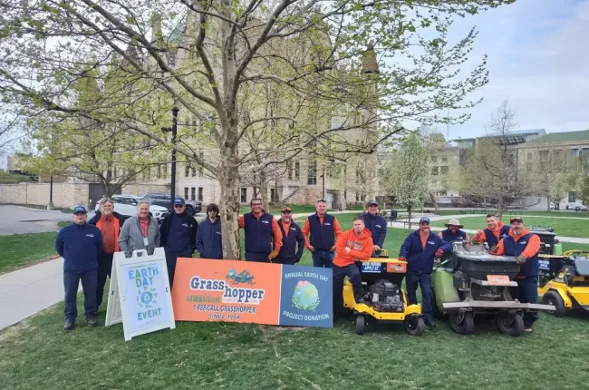 grasshopper team on lawn